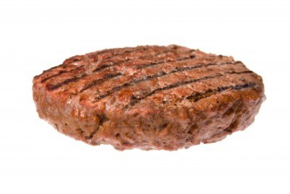 3820340-a-thick-juicy-hamburger-patty-cooked-on-a-barbecue-isolated-on-white